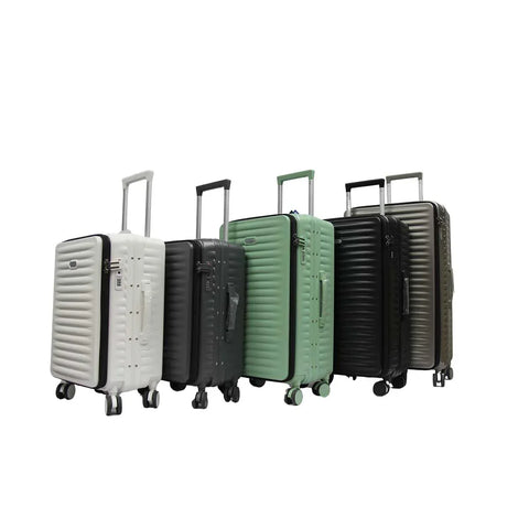 Rangy Polycarbonate Aluminium Frame with Anti-theft zipper Front Opening Luggage TSA Lock - Luggage Outlet