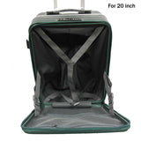 Stocky ABS+PC Aluminium Frame with Anti-theft zipper Front Opening Luggage TSA Lock - Luggage Outlet