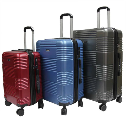 Interlace ABS+PC Antitheft Zipper Expandable Luggage with TSA Lock Spinner Wheels - Luggage Outlet