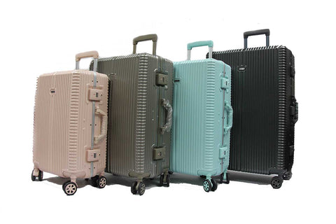 Elegant Polycarbonate Aluminium Frame Luggage with 8 Spinner Wheels Safe Skies TSA Lock - Luggage Outlet