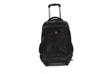 Itinerant 4-wheeler Trolley Backpack Laptop Bag with External USB Port - Luggage Outlet