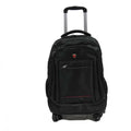 Weaving Laptop Trolley Backpack with Spinner Wheels and External USB Port - Luggage Outlet