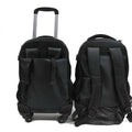 Weaving Laptop Trolley Backpack with Spinner Wheels and External USB Port - Luggage Outlet