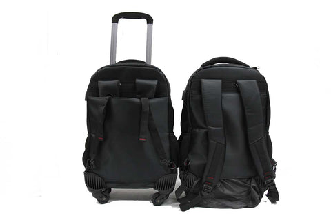 Luggage Outlet Itinerant 4 wheeler Trolley Backpack Laptop Bag