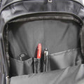 Weaving Laptop Trolley Backpack with Spinner Wheels and External USB Port - Luggage Outlet