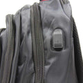 Weaving Laptop Trolley Backpack with Spinner Wheels and External USB Port - Luggage Outlet