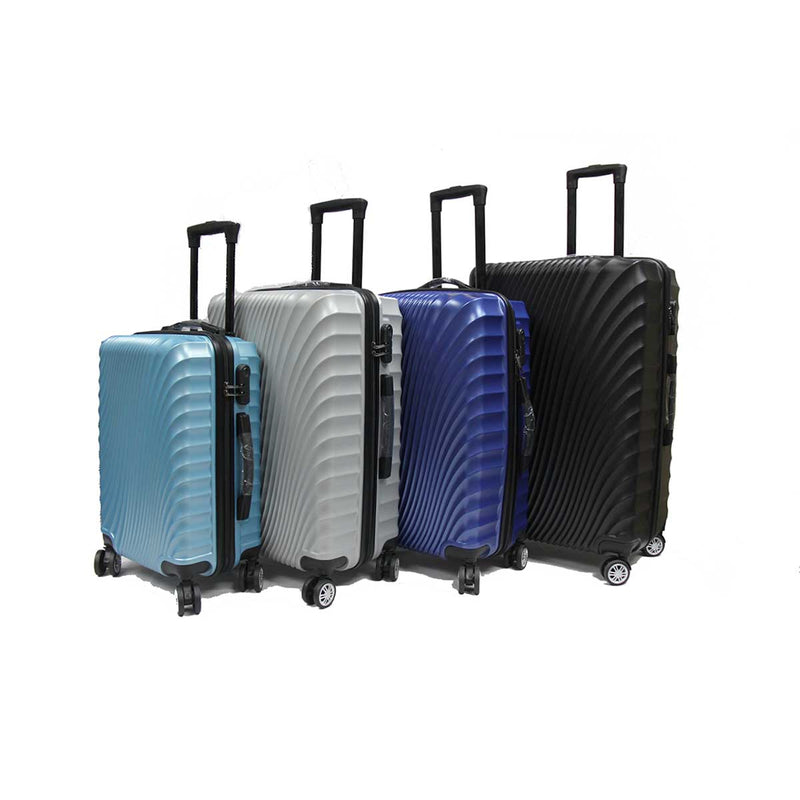 Wavy ABS Luggage with 8 Spinner Wheels and Number Lock