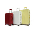 Contemporary Polycarbonate Aluminium Frame Luggage with 8 Spinner Wheels Safe Skies TSA Lock - Luggage Outlet