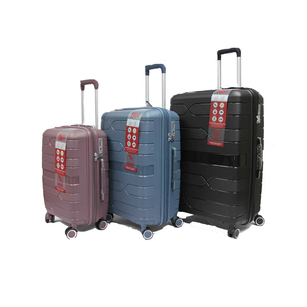 Helix PP Expandable Anti-theft Luggage with Spinner Wheels TSA Lock