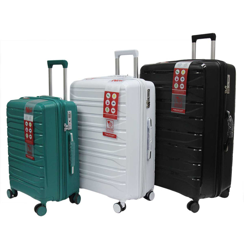 Adamantine Polypropylene Expandable Anti-theft Luggage with Spinner Wheels TSA Lock