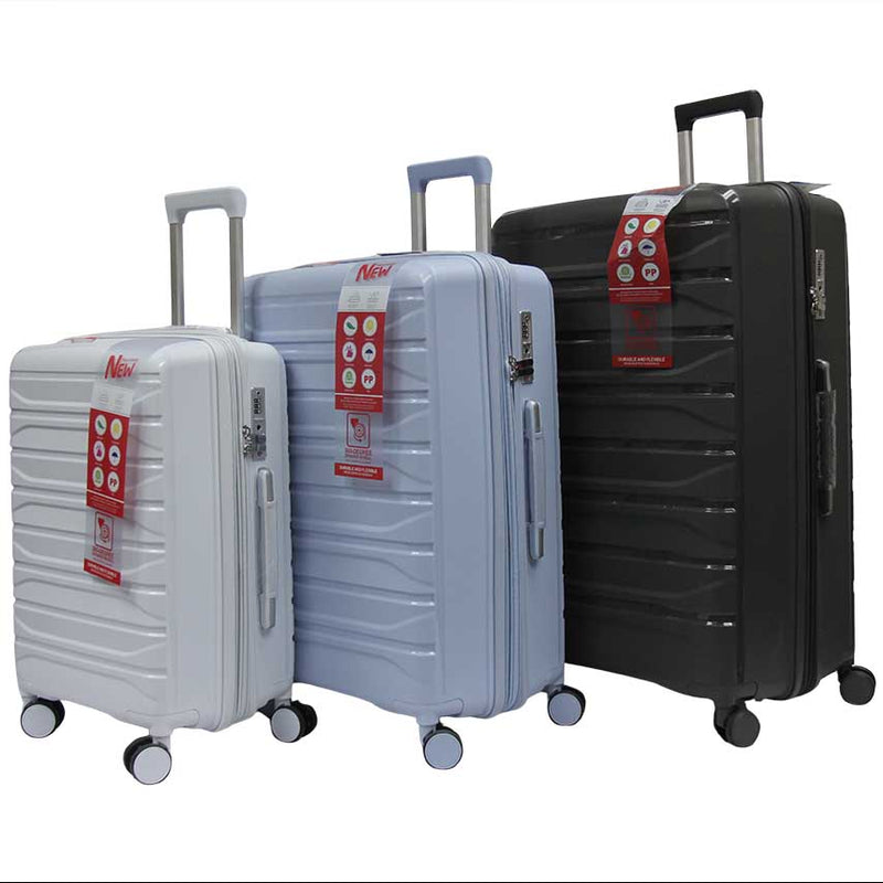 Adamantine Polypropylene Expandable Anti-theft Luggage with Spinner Wheels TSA Lock