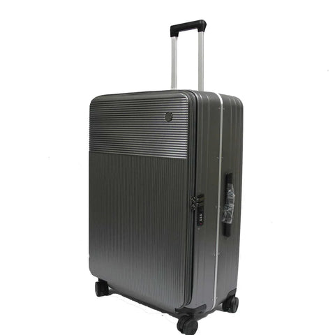 Stocky ABS+PC Aluminium Frame with Anti-theft zipper Front Opening Luggage TSA Lock - Luggage Outlet