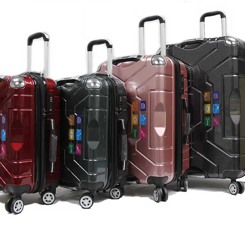 Gripping ABS+PC Anti-theft Zipper Luggage with 8 Spinner Wheels TSA Lock - Luggage Outlet