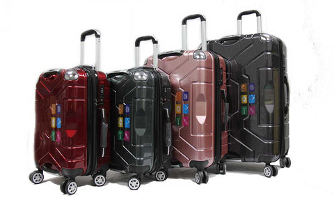 Gripping ABS+PC Anti-theft Zipper Luggage with 8 Spinner Wheels TSA Lock - Luggage Outlet