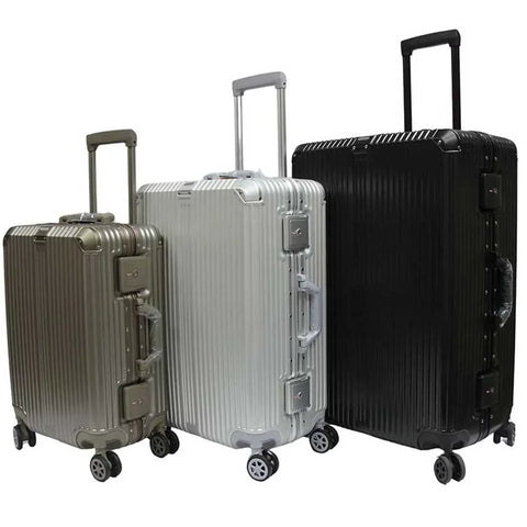 Elegant Polycarbonate Aluminium Frame Luggage with 8 Spinner Wheels Safe Skies TSA Lock - Luggage Outlet