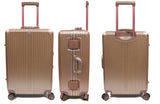 Elegant Polycarbonate Aluminium Frame Luggage with 8 Spinner Wheels Safe Skies TSA Lock