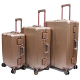 Elegant Polycarbonate Aluminium Frame Luggage with 8 Spinner Wheels Safe Skies TSA Lock
