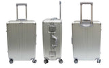 Elegant Polycarbonate Aluminium Frame Luggage with 8 Spinner Wheels Safe Skies TSA Lock