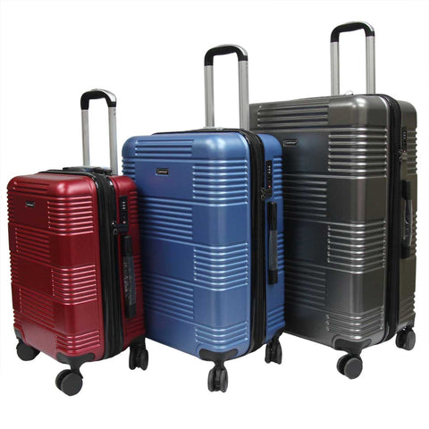 Interlace ABS+PC Antitheft Zipper Expandable Luggage with TSA Lock Spinner Wheels
