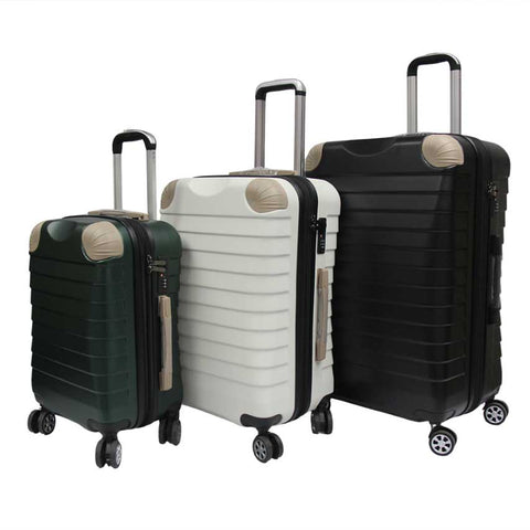 Hourglass ABS Antitheft Expandable Luggage with 8 Spinner Wheels and Number Lock - Luggage Outlet