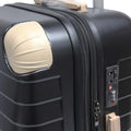 Hourglass ABS Antitheft Expandable Luggage with 8 Spinner Wheels and Number Lock - Luggage Outlet