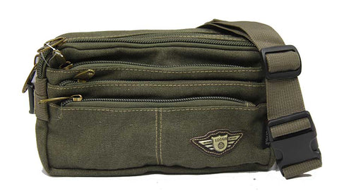 Seasoned Canvas Waist Pack Outdoor Pouch - Luggage Outlet