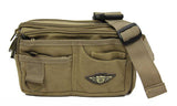 Rugged 6-Pocket Canvas Waistbag Pouch - Luggage Outlet