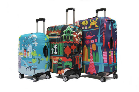 Cosmopolitan Elastic Luggage Cover - Luggage Outlet