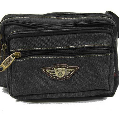 Weathered Canvas Waistbag Pouch - Luggage Outlet