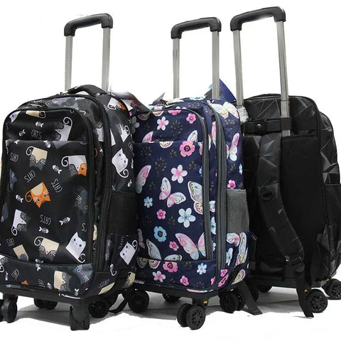 Coveted Detachable Trolley Waterproof Backpack with Spinner Wheels - Luggage Outlet