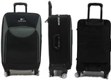 20 inch Cabin Size Sturdy Softside Expandable Fabric Luggage with Spinner Wheels - Luggage Outlet