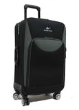 20 inch Cabin Size Sturdy Softside Expandable Fabric Luggage with Spinner Wheels - Luggage Outlet