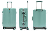 Contemporary Polycarbonate Aluminium Frame Luggage with 8 Spinner Wheels Safe Skies TSA Lock - Luggage Outlet