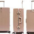 Contemporary Polycarbonate Aluminium Frame Luggage with 8 Spinner Wheels Safe Skies TSA Lock - Luggage Outlet