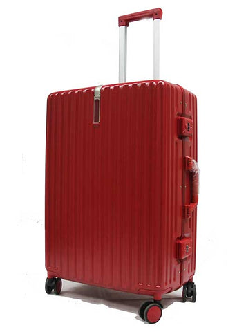 Contemporary Polycarbonate Aluminium Frame Luggage with 8 Spinner Wheels Safe Skies TSA Lock - Luggage Outlet