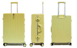 Contemporary Polycarbonate Aluminium Frame Luggage with 8 Spinner Wheels Safe Skies TSA Lock - Luggage Outlet